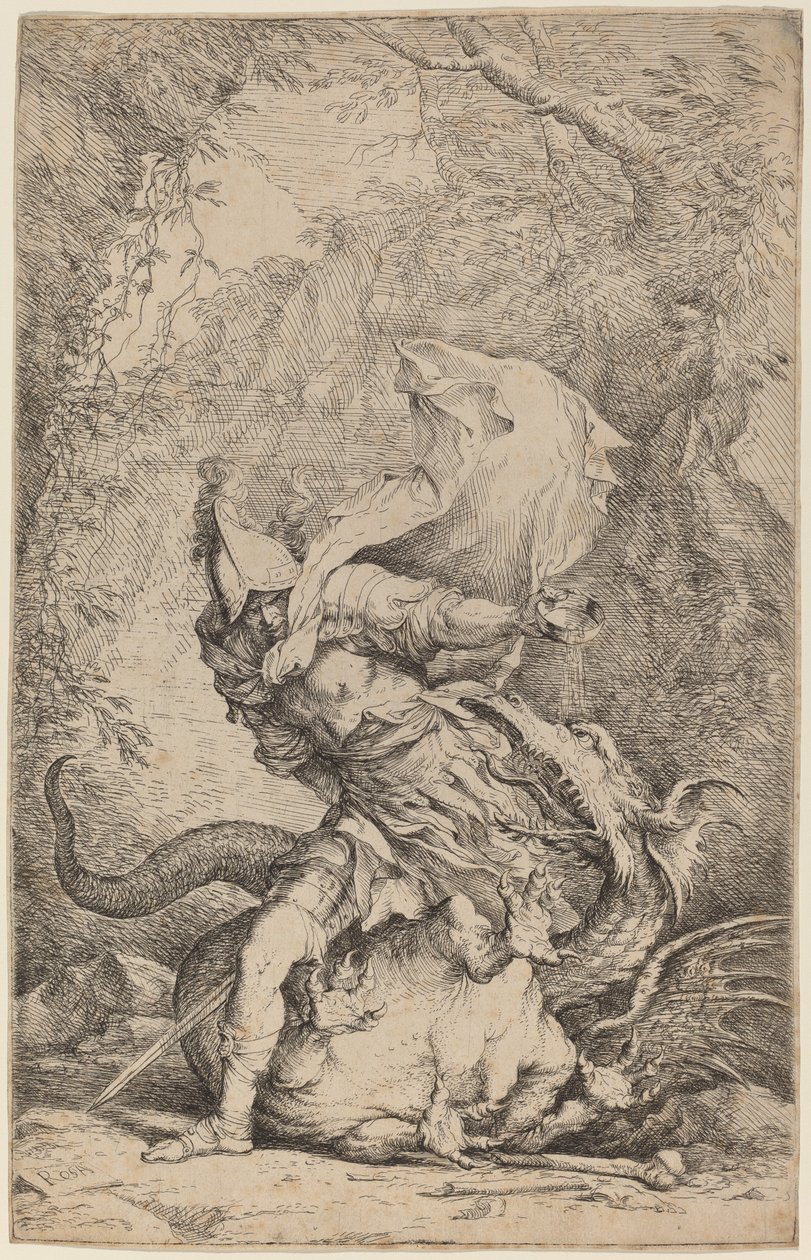 Jason och draken av Salvator Rosa