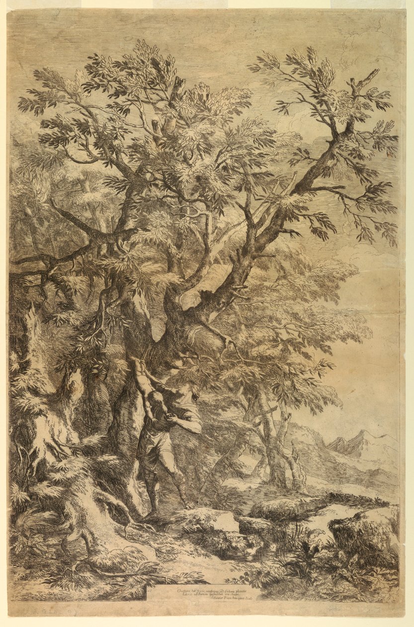 Oidipus exponerad på berget Cithaeron av Salvator Rosa