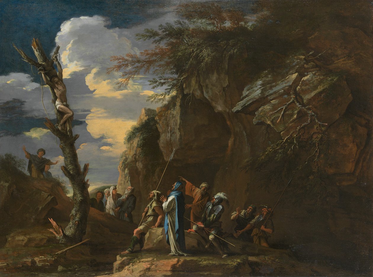 Polykrates korsfästelse av Salvator Rosa