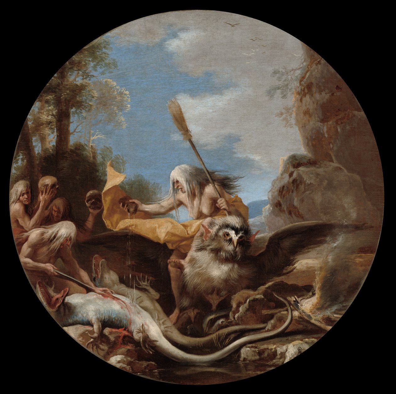 Scener av häxkonst: Dag av Salvator Rosa