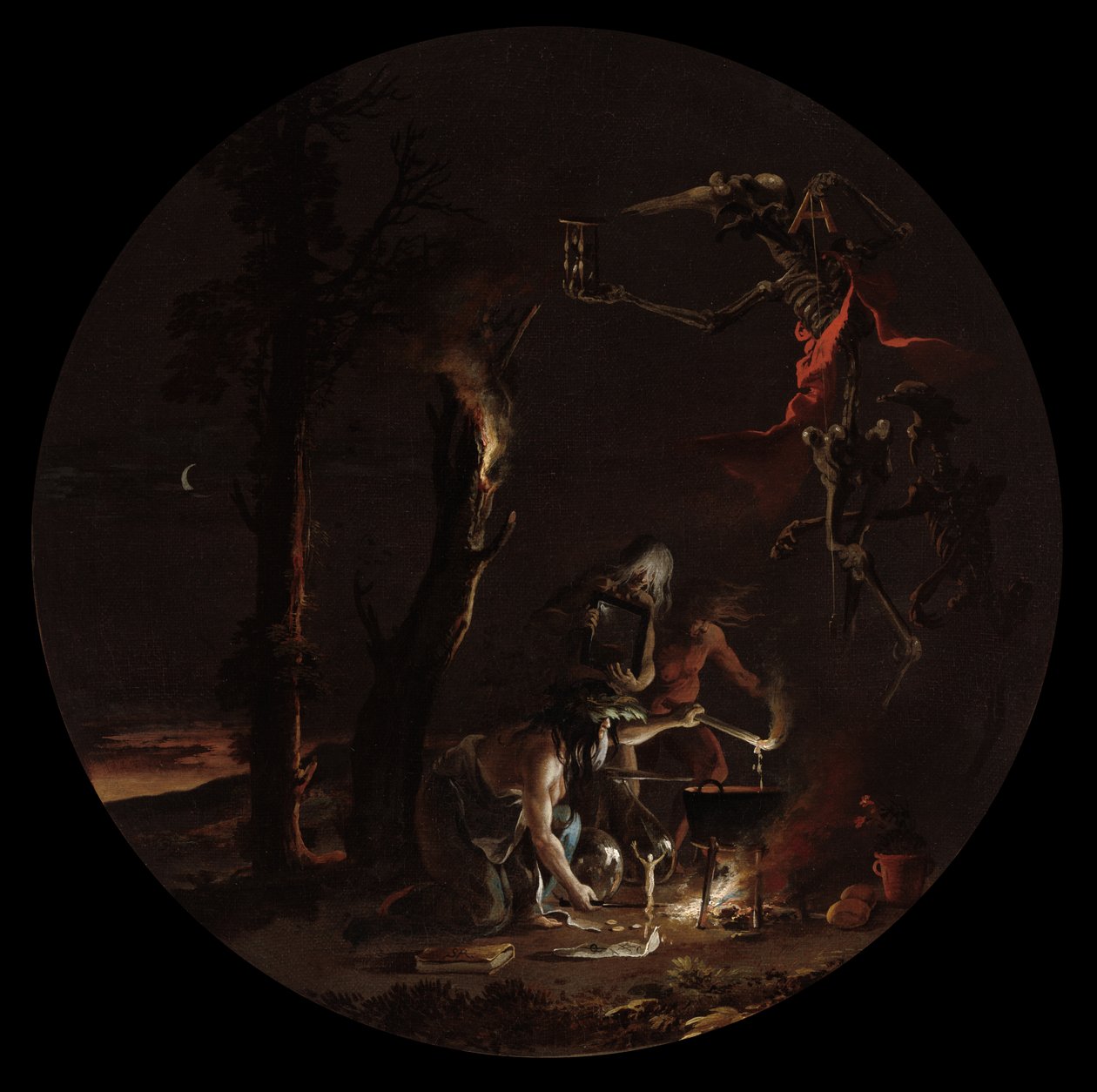 Häxkonstscener: Kväll av Salvator Rosa