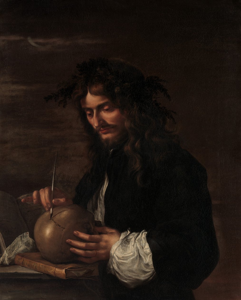 Självporträtt, ca. 1647. av Salvator Rosa