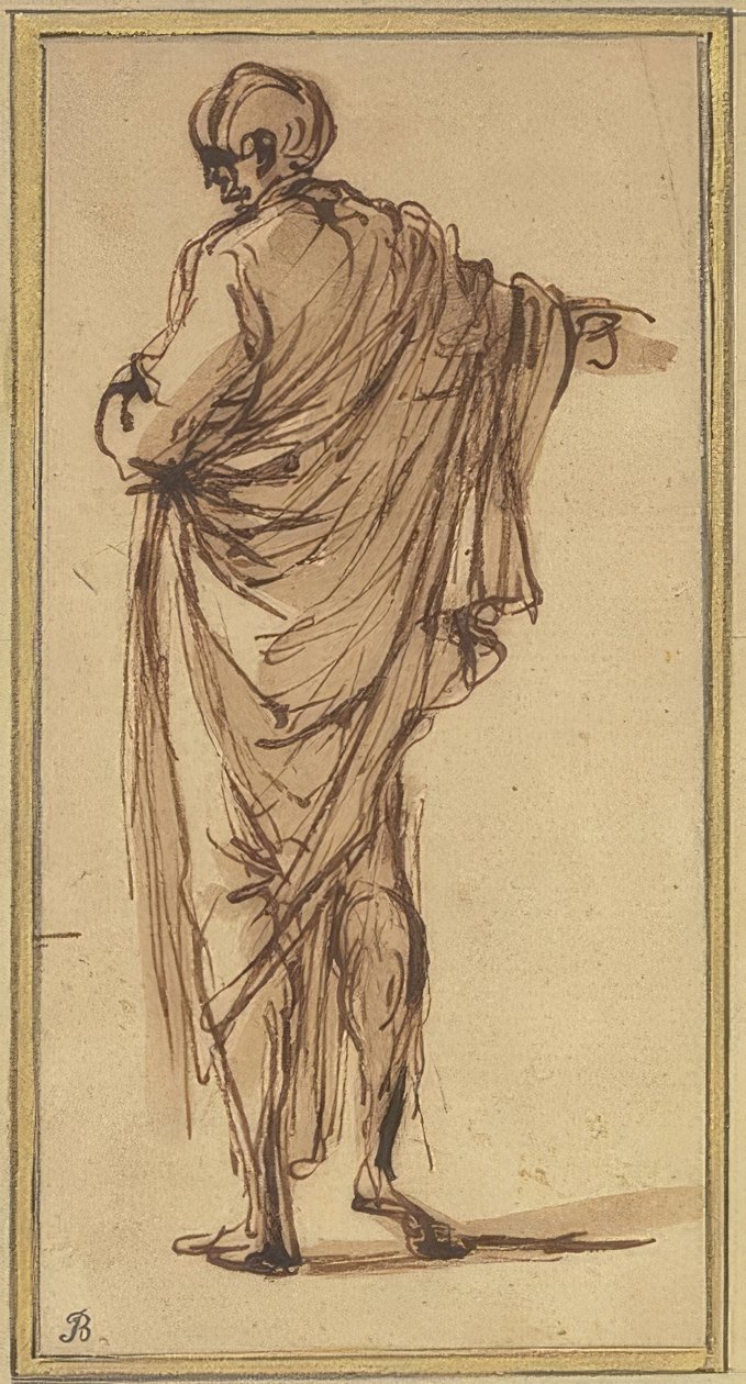Stå tillbaka figur av Salvator Rosa