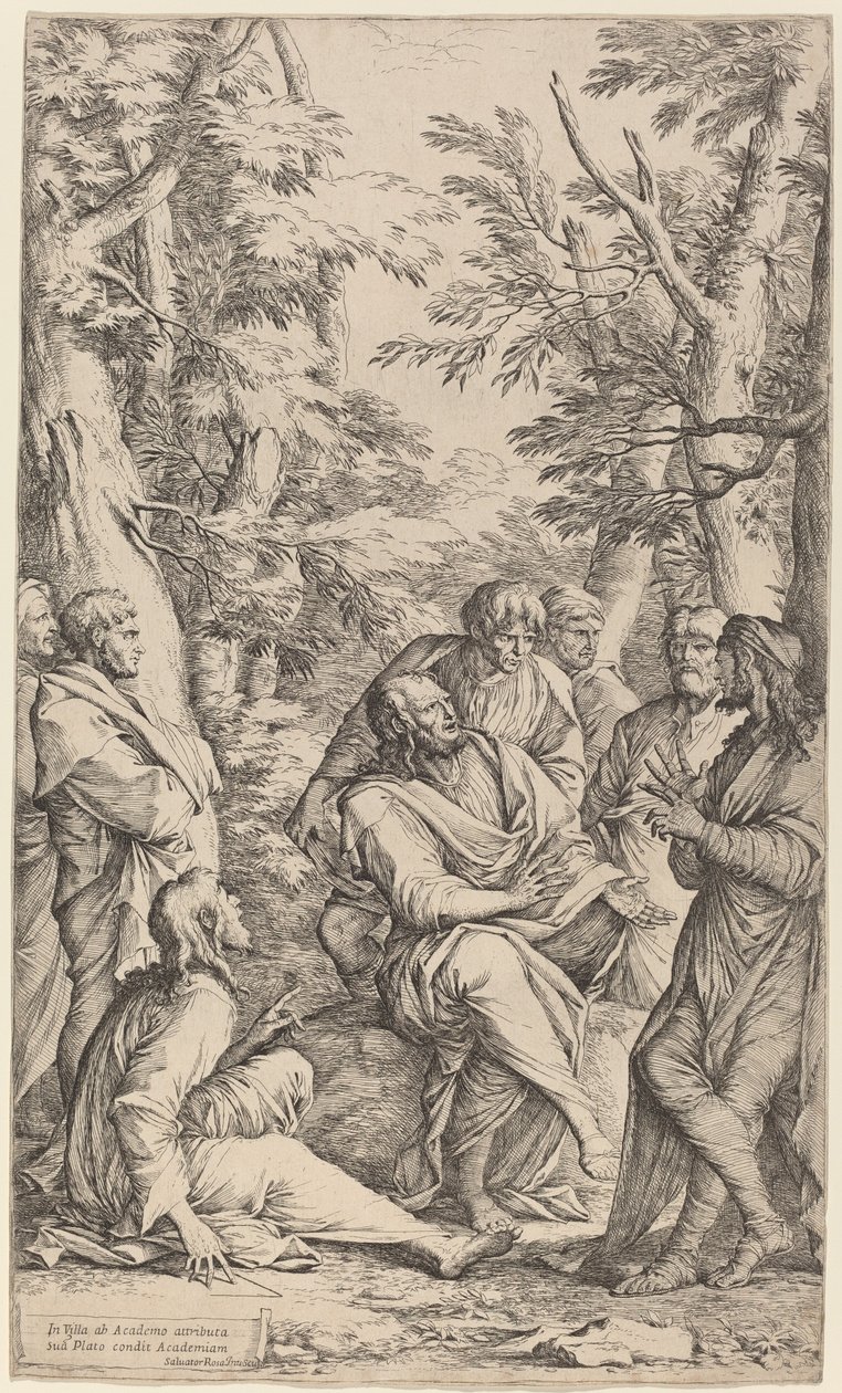 Platons akademi av Salvator Rosa
