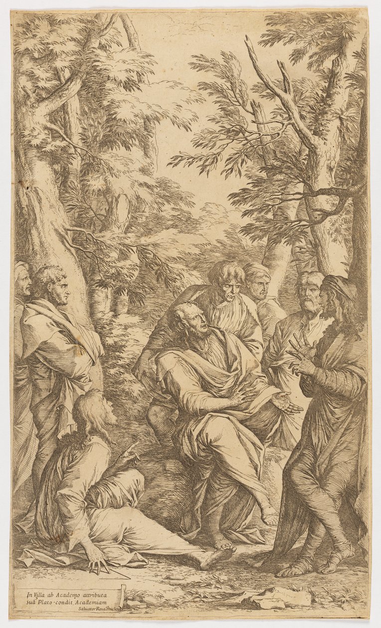 Platons akademi av Salvator Rosa