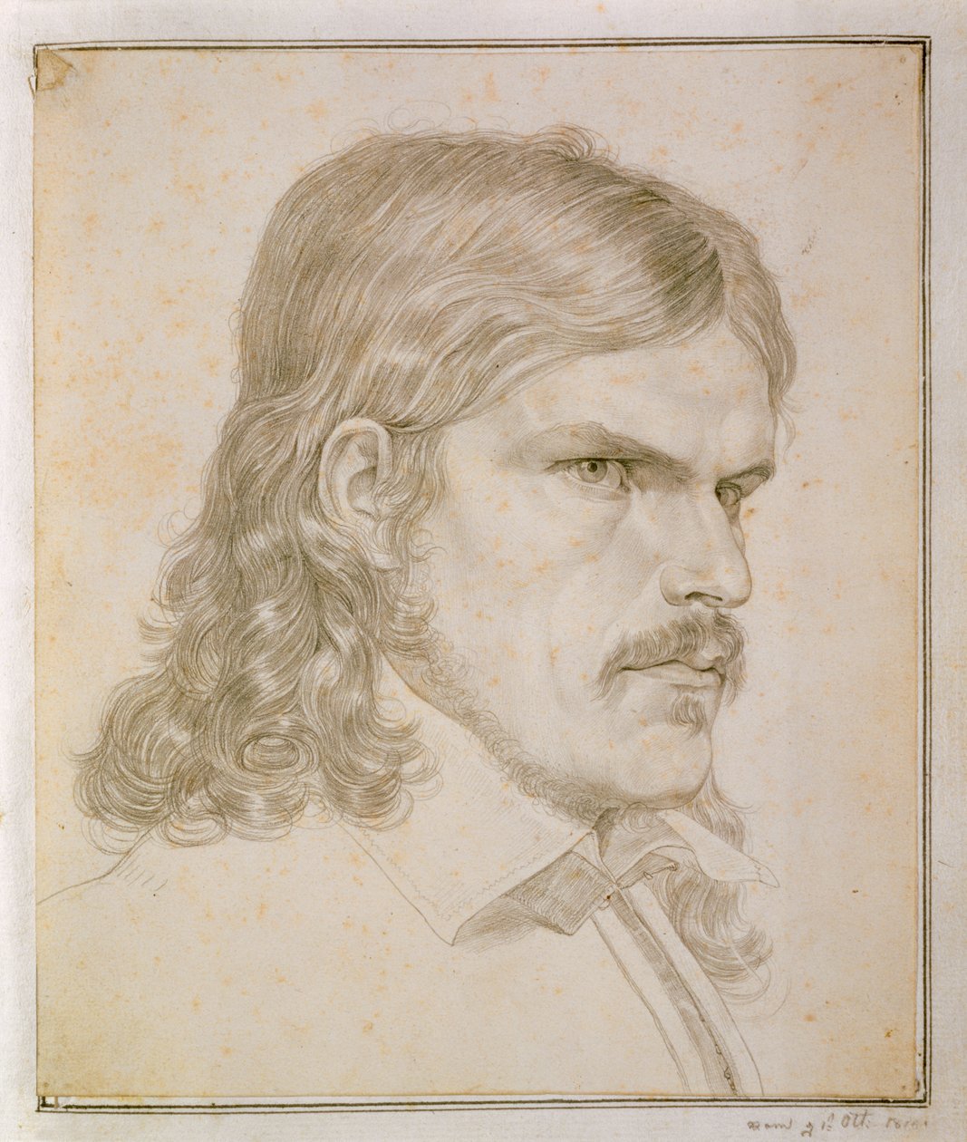 Porträtt av Friedrich Ruckert, 1816 (papper på penna) av Samuel Amsler