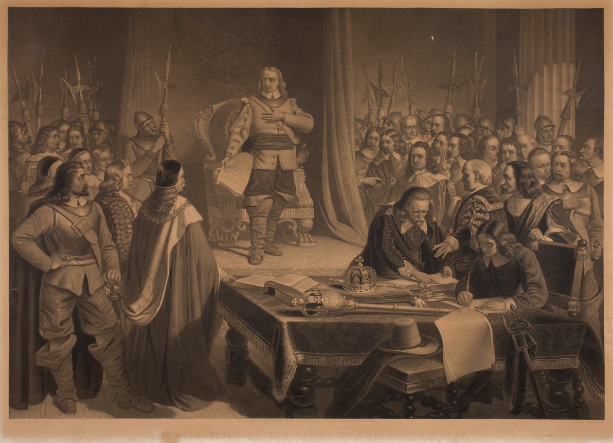 Cromwell vägrar Englands krona av Samuel Bellin