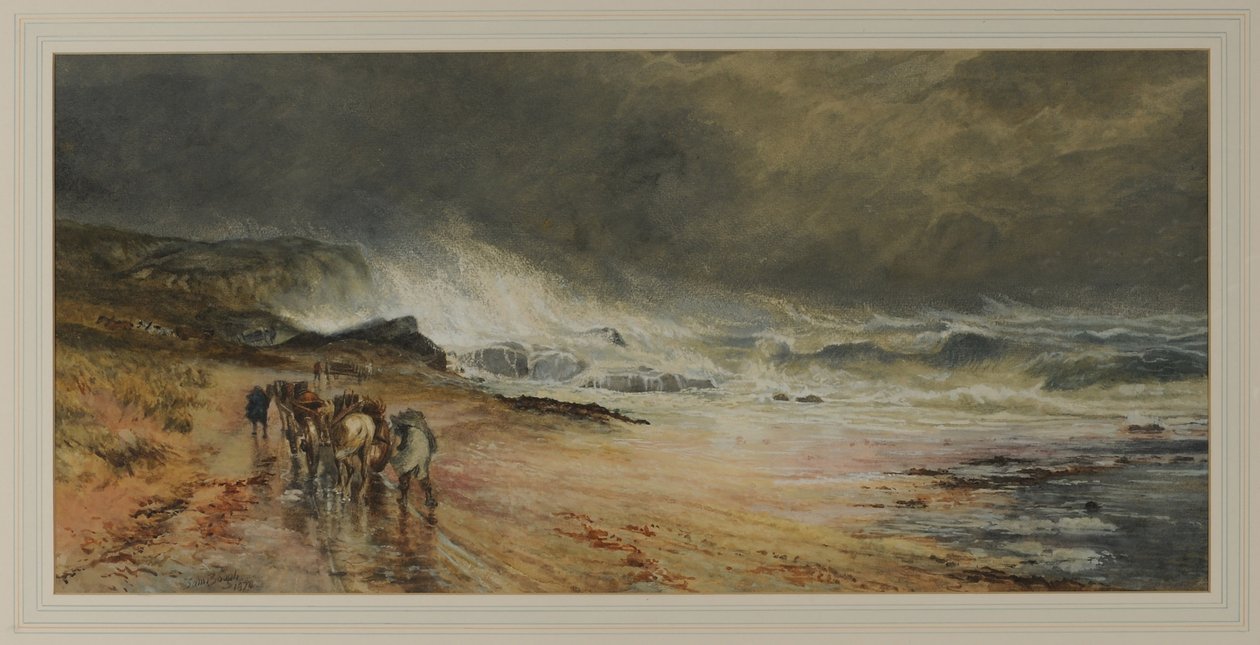 Storm on the Firth, 1874 (wc på papper) av Samuel Bough