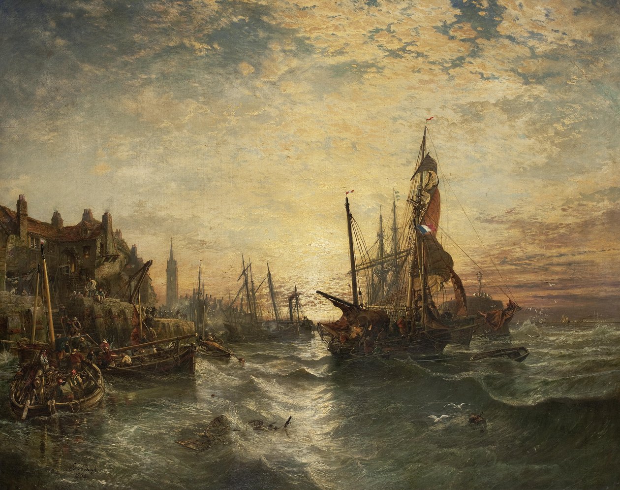 West Wemyss Harbour Fife av Samuel Bough