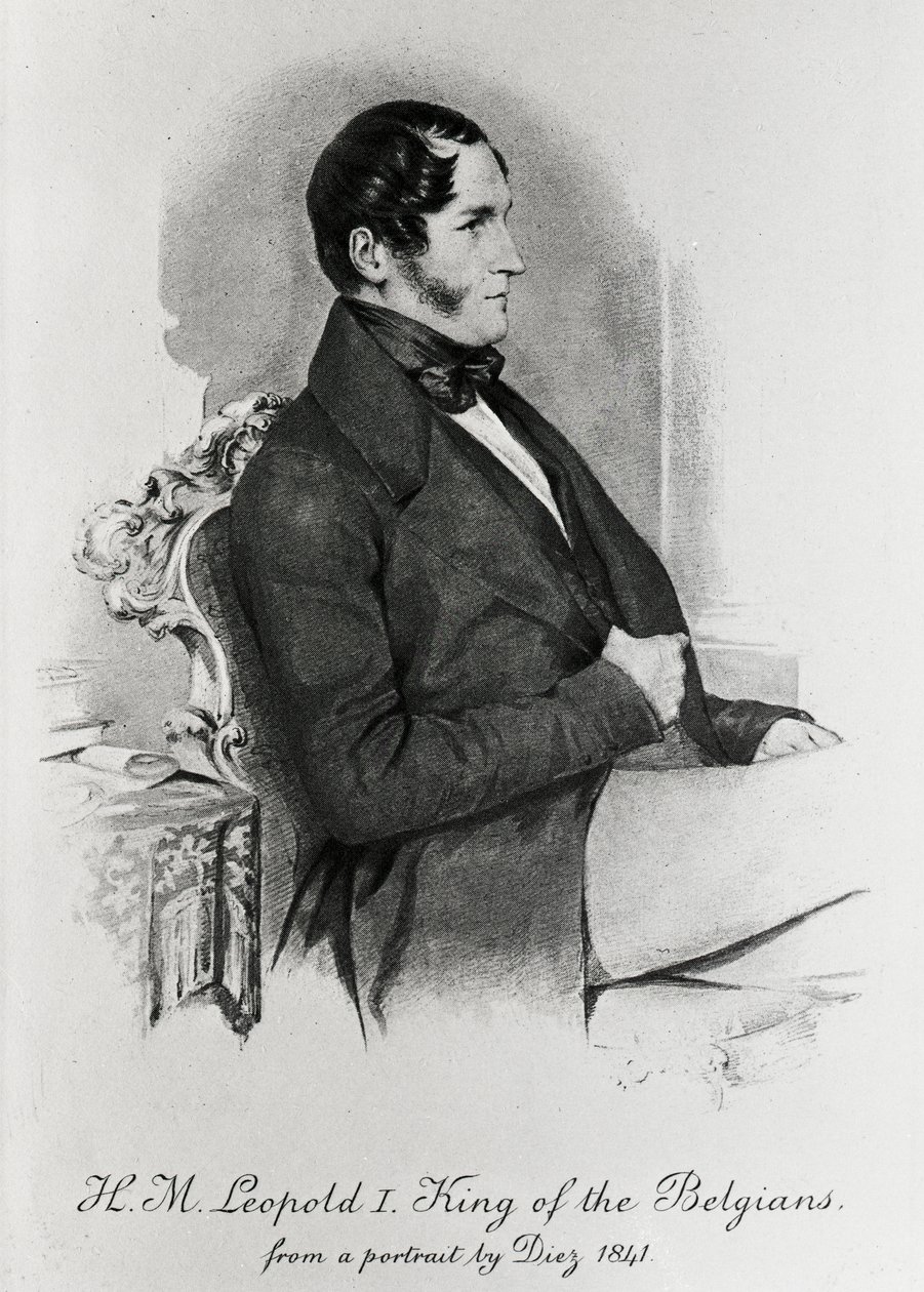 Leopold I, Belgarnas kung, efter ett porträtt från 1840 av Samuel Diez