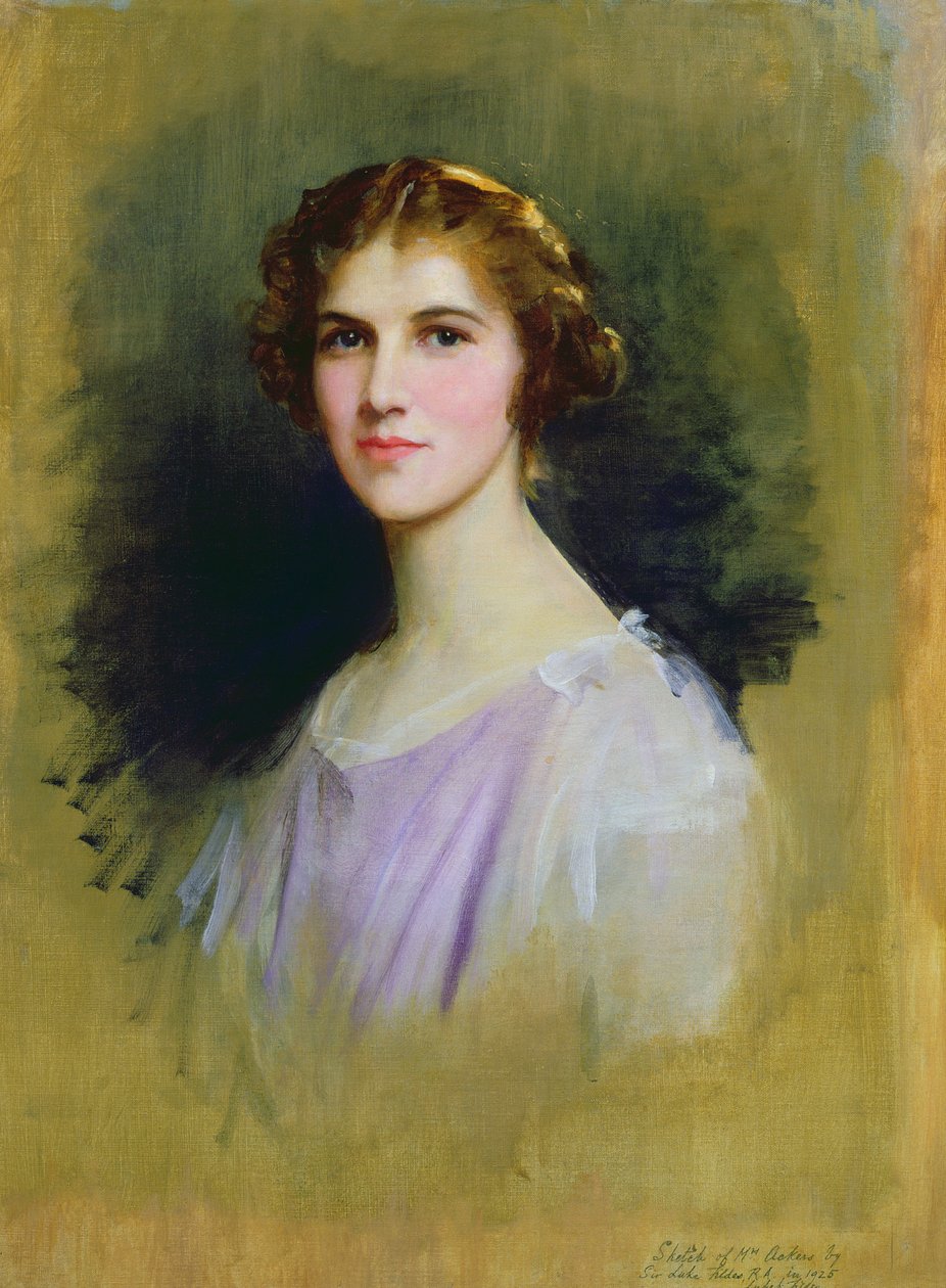 Sketch for a Portrait of Mrs Ackers, 1925 av Samuel Luke Fildes