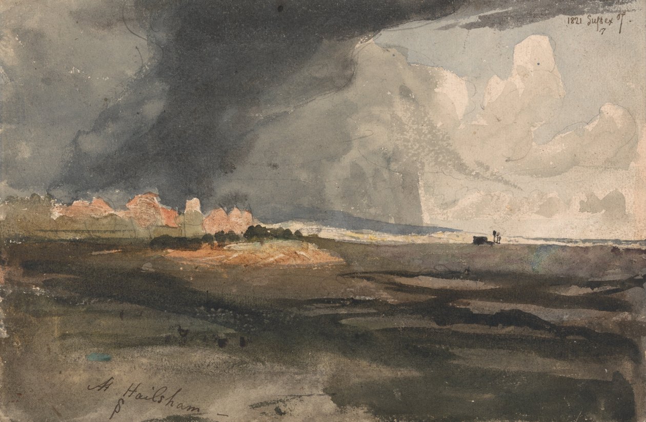 At Hailsham, Sussex- a Storm Approaching av Samuel Palmer
