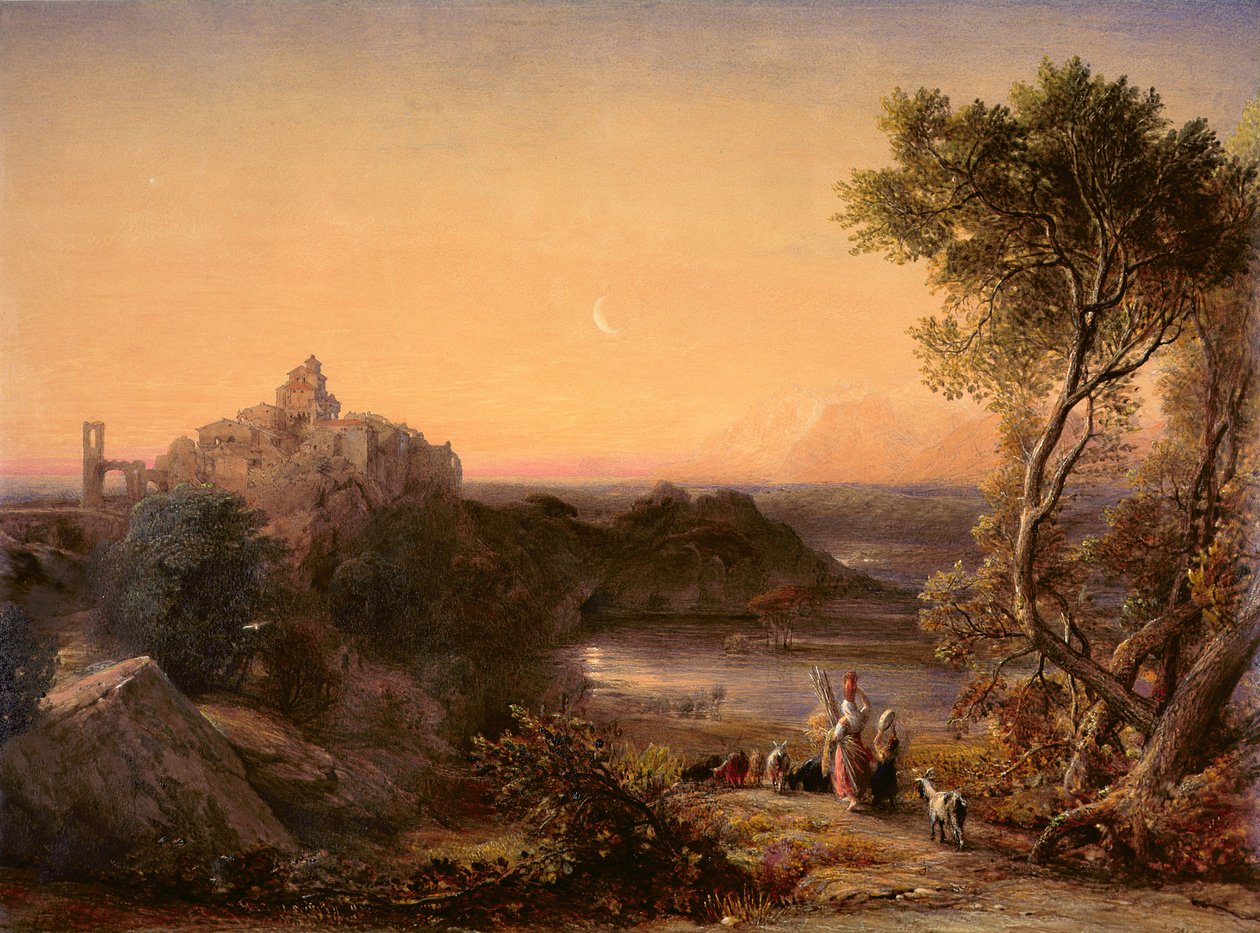 Papigno på Nar nedanför Ternifallen, 1839 av Samuel Palmer