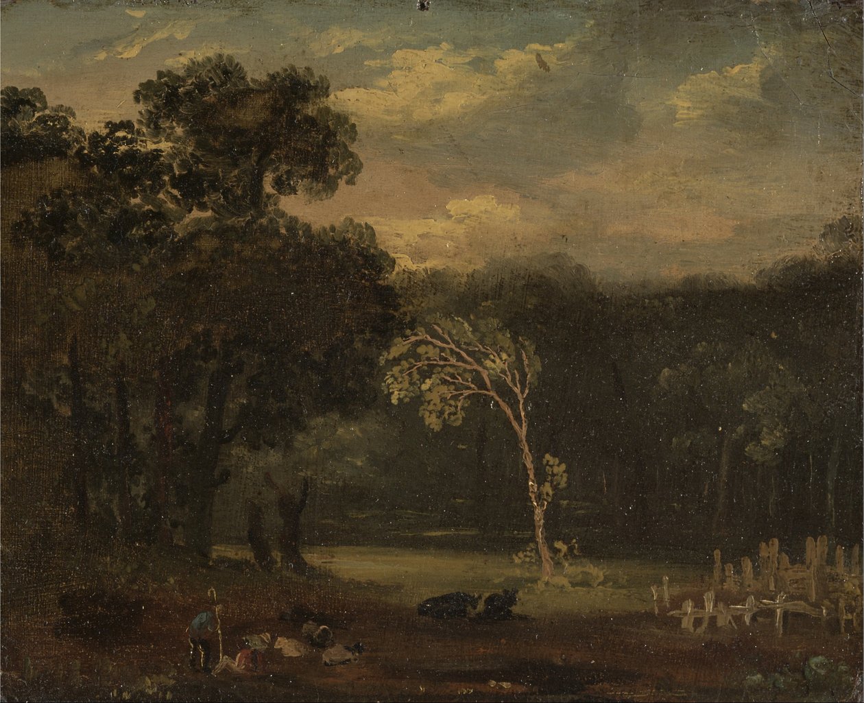 Sketch from Nature in Sion Park av Samuel Palmer
