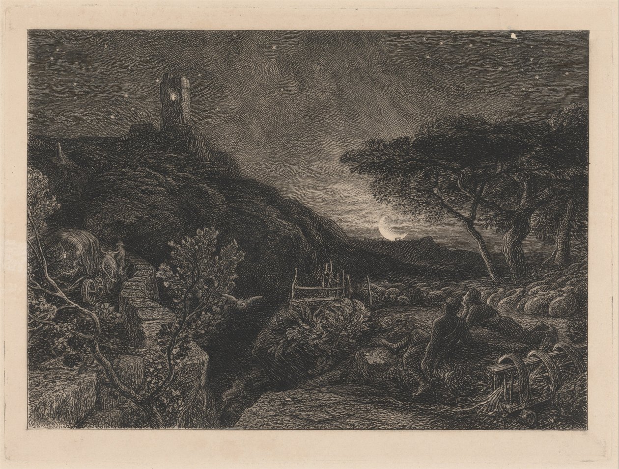 The Lonely Tower av Samuel Palmer