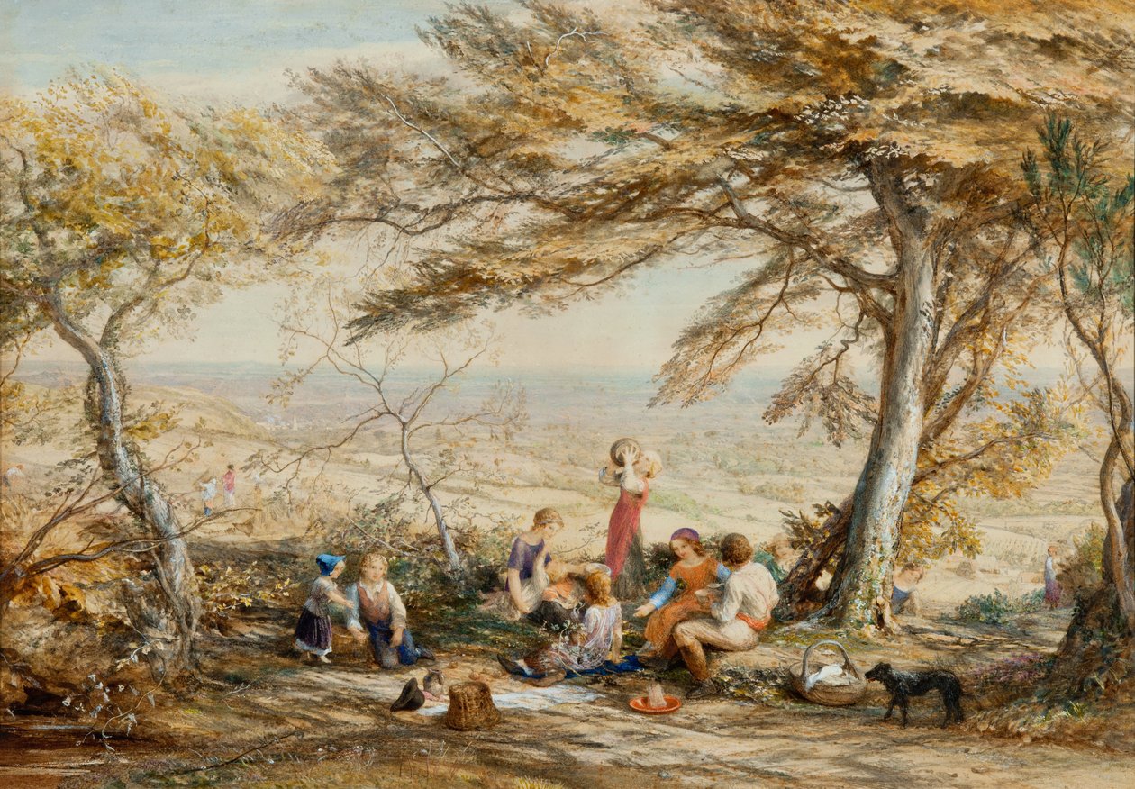 The rustic dinner av Samuel Palmer