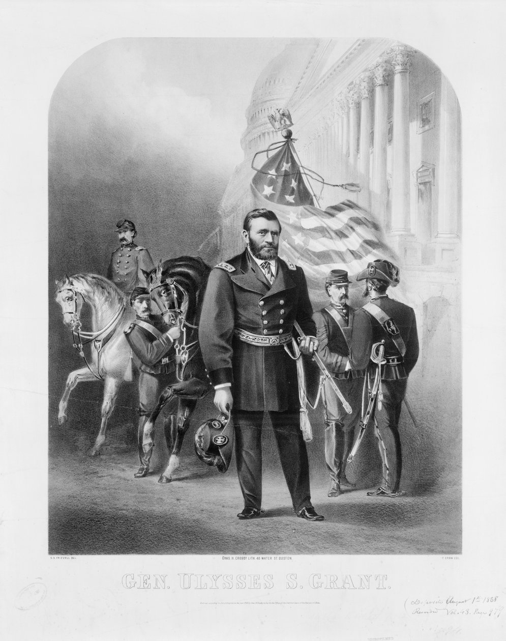 General Ulysses S. Grant vid U.S. Capitol, 1868 av Samuel after Frizzell