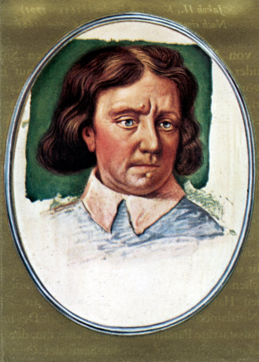 Oliver Cromwell porträtt av Samuel (after) Cooper