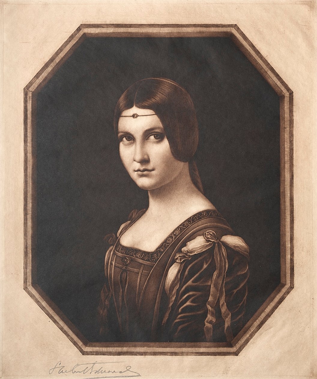 La Belle Ferronniere, 1800-1900-talet. av Samuel Arlent Edwards