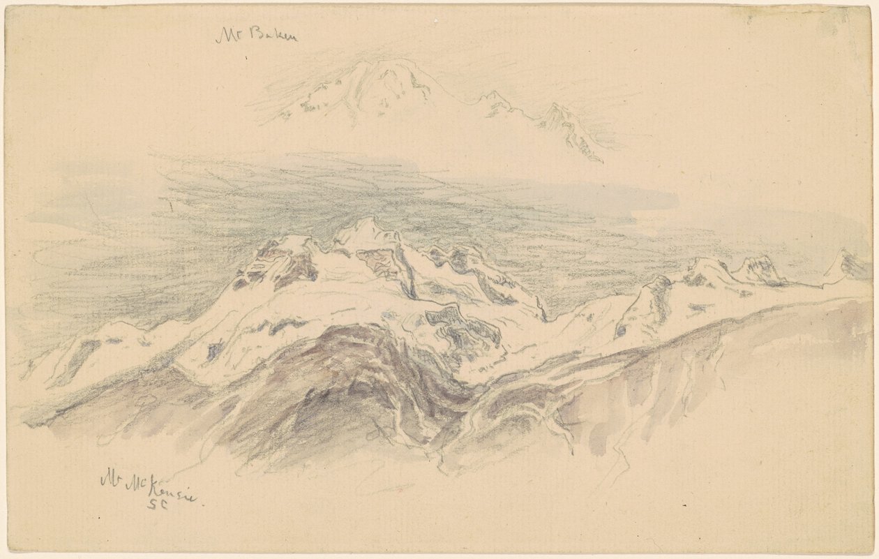 Mt. Baker och Mt. McKensie [recto] av Samuel Colman