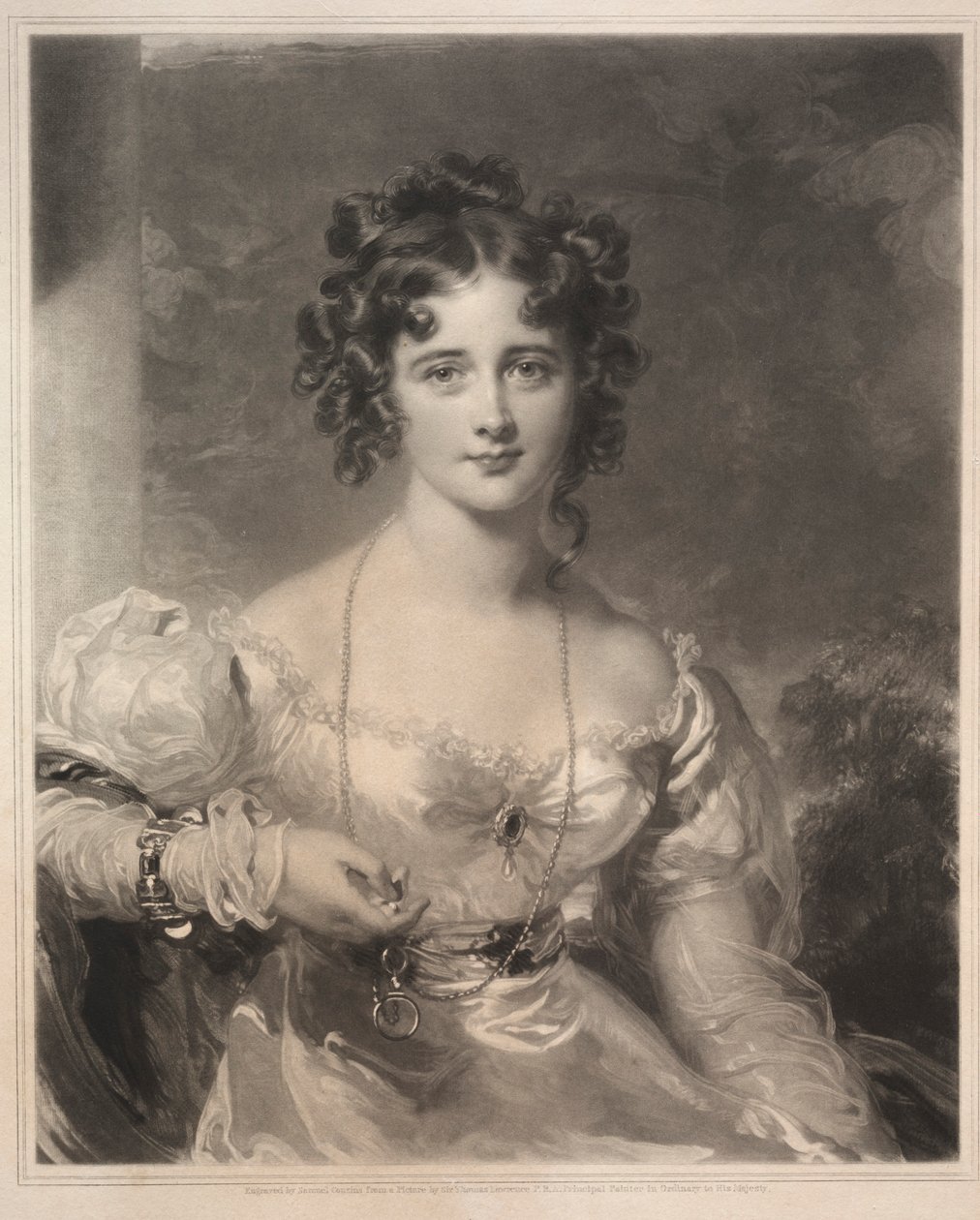 Miss Rosamond Croker, 1828. av Samuel Cousins