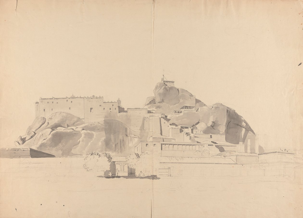 Fort på en stenig outcrop av Samuel Davis