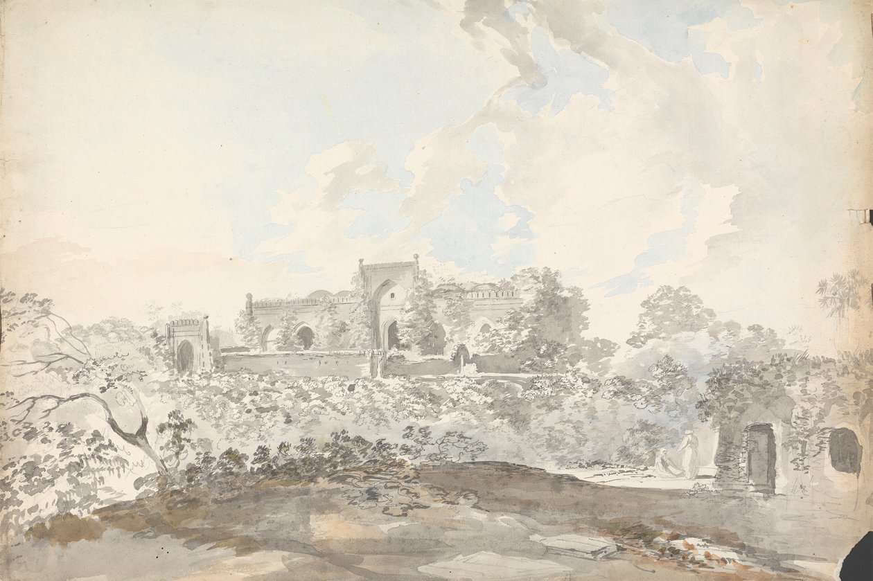 Gamla moskén i Rajmahal [Rajmahal] av Samuel Davis