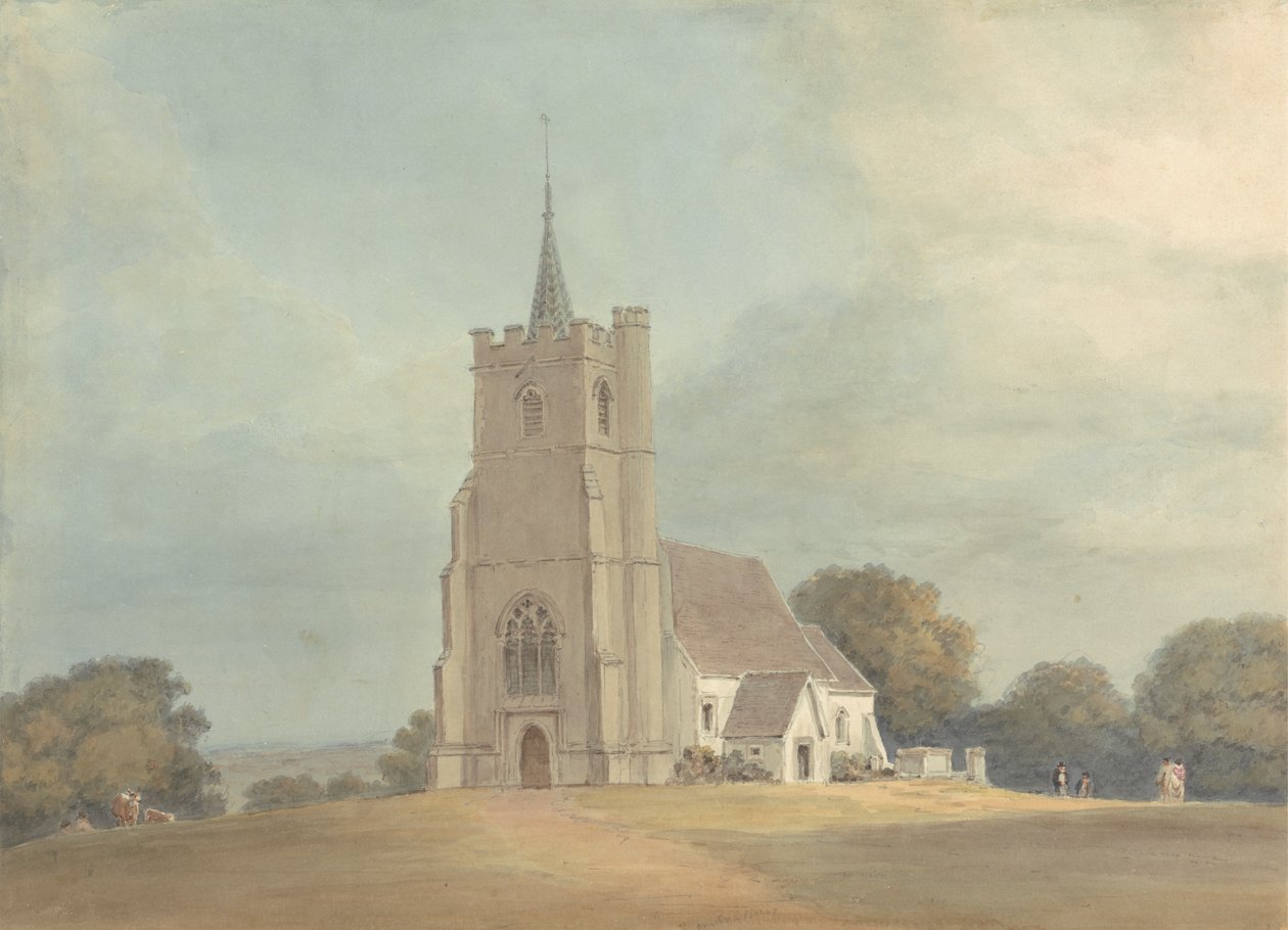 Kyrkan i Knebworth Park av Samuel Davis