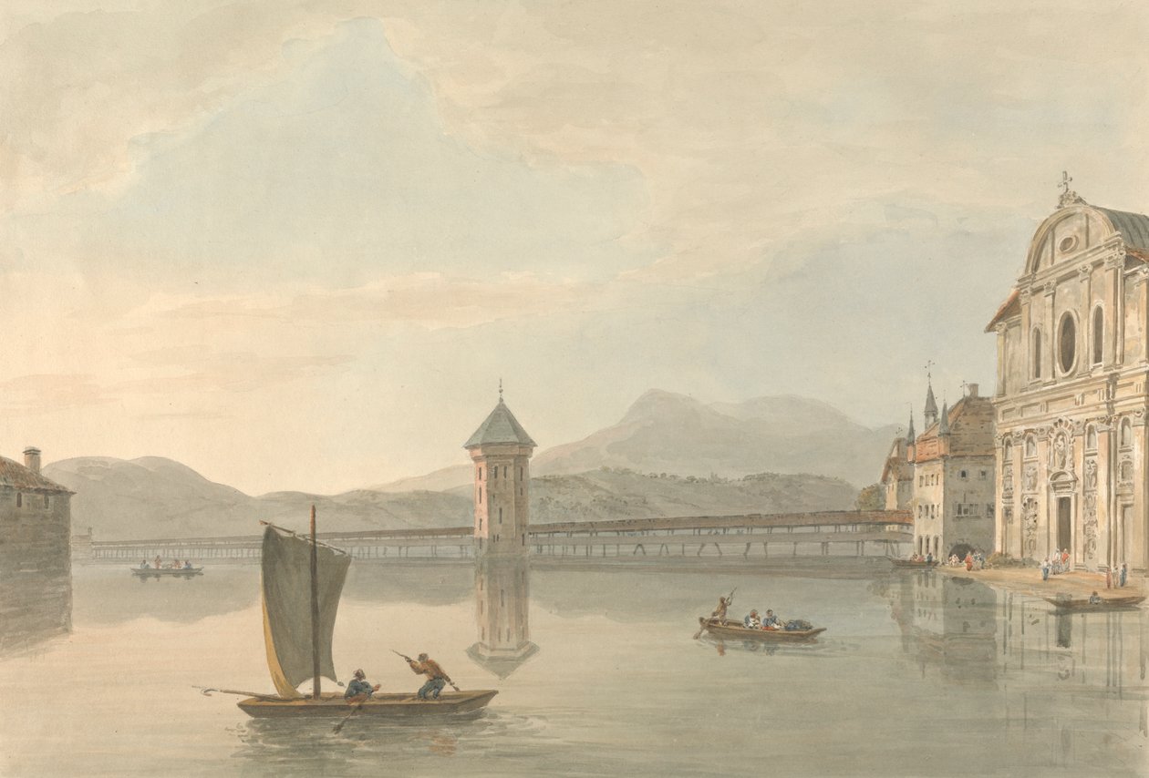 Utsikt vid Luzern: Jesuiternas högskola av Samuel Davis