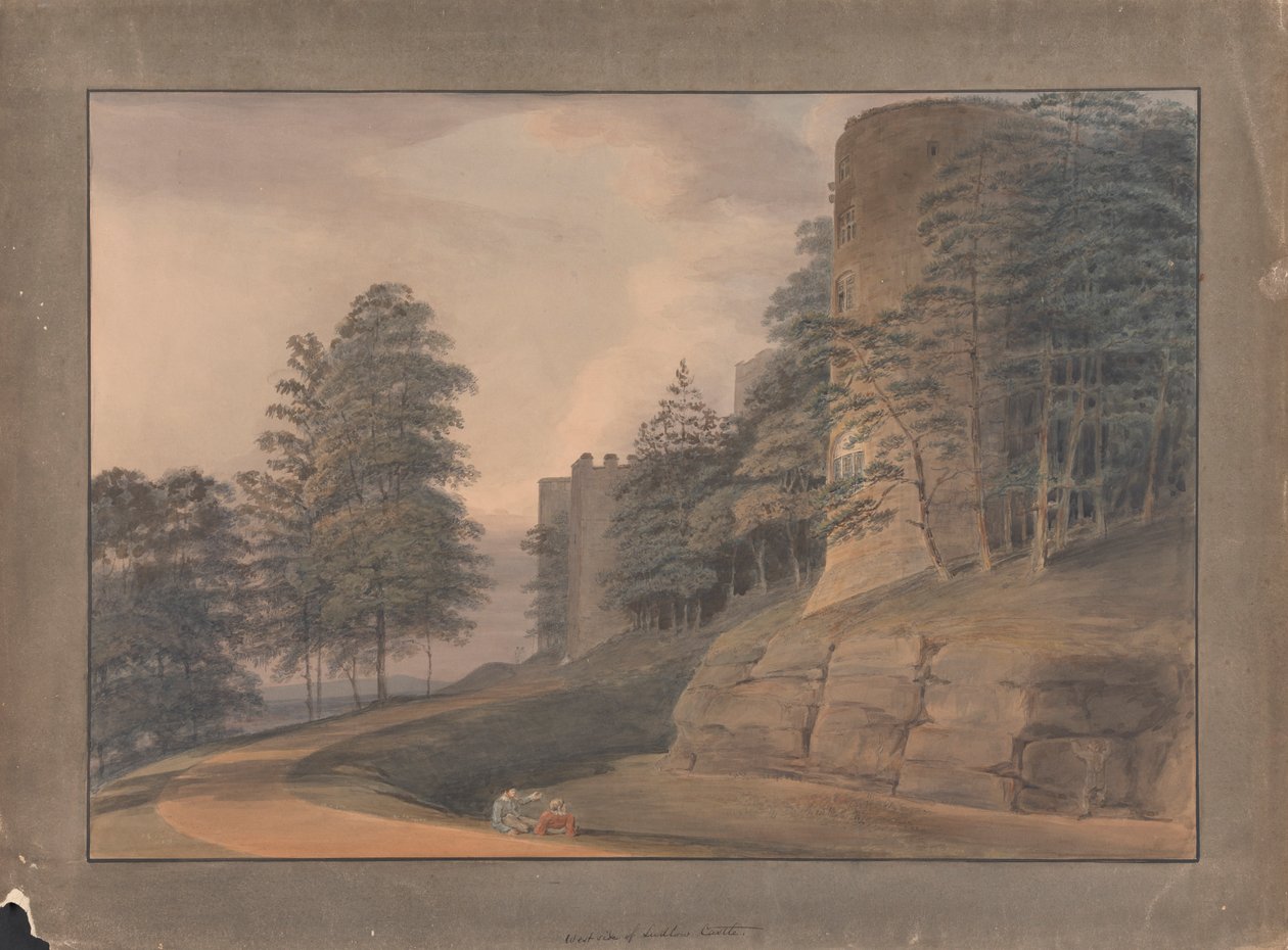 Västra sidan av Ludlow Castle av Samuel Davis