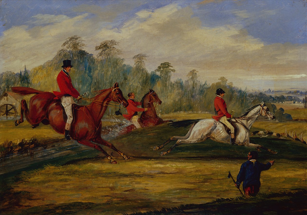 Jaktscen (olja) av Samuel Henry Alken