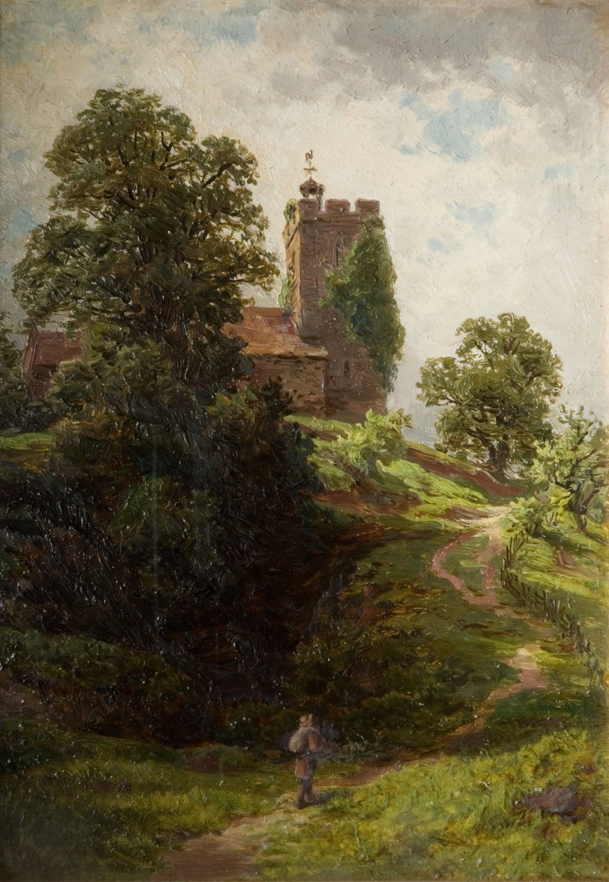 Wigmore Church, nära Ludlow, 1880. av Samuel Henry Baker