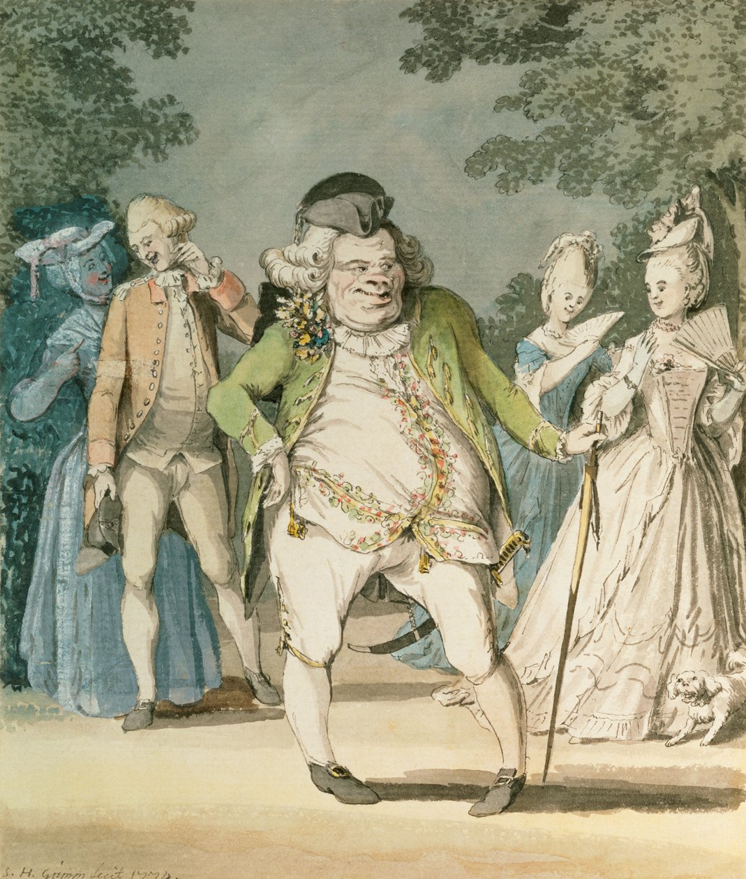 Makaronerna, 1774 av Samuel Hieronymous Grimm
