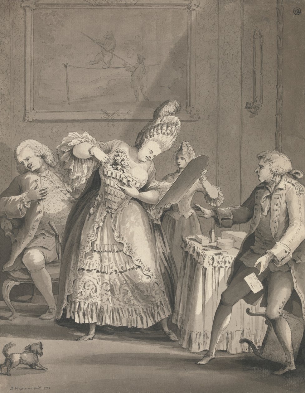 Den engelska damen i Paris av Samuel Hieronymus Grimm