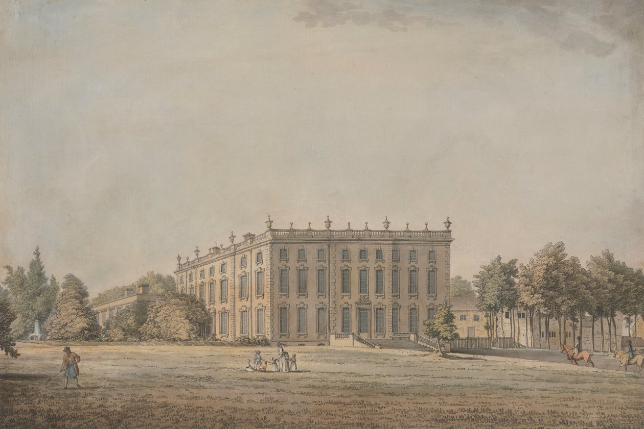 Vy över Wingerworth Hall, Derbyshire av Samuel Hieronymus Grimm