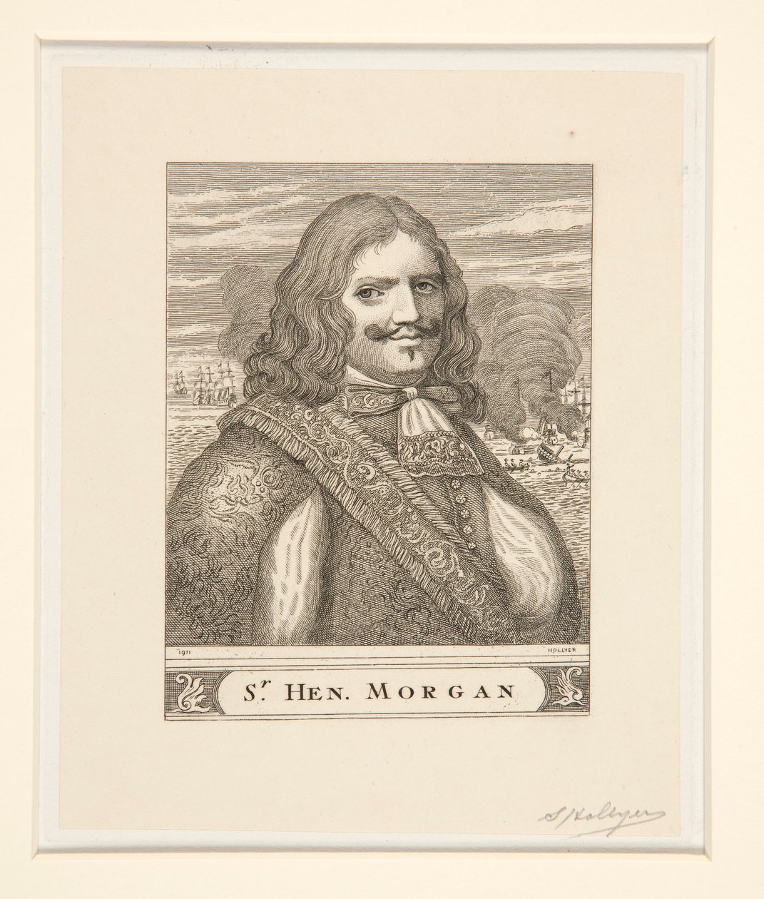 Porträtt av Sir Henry Morgan av Samuel Hollyer