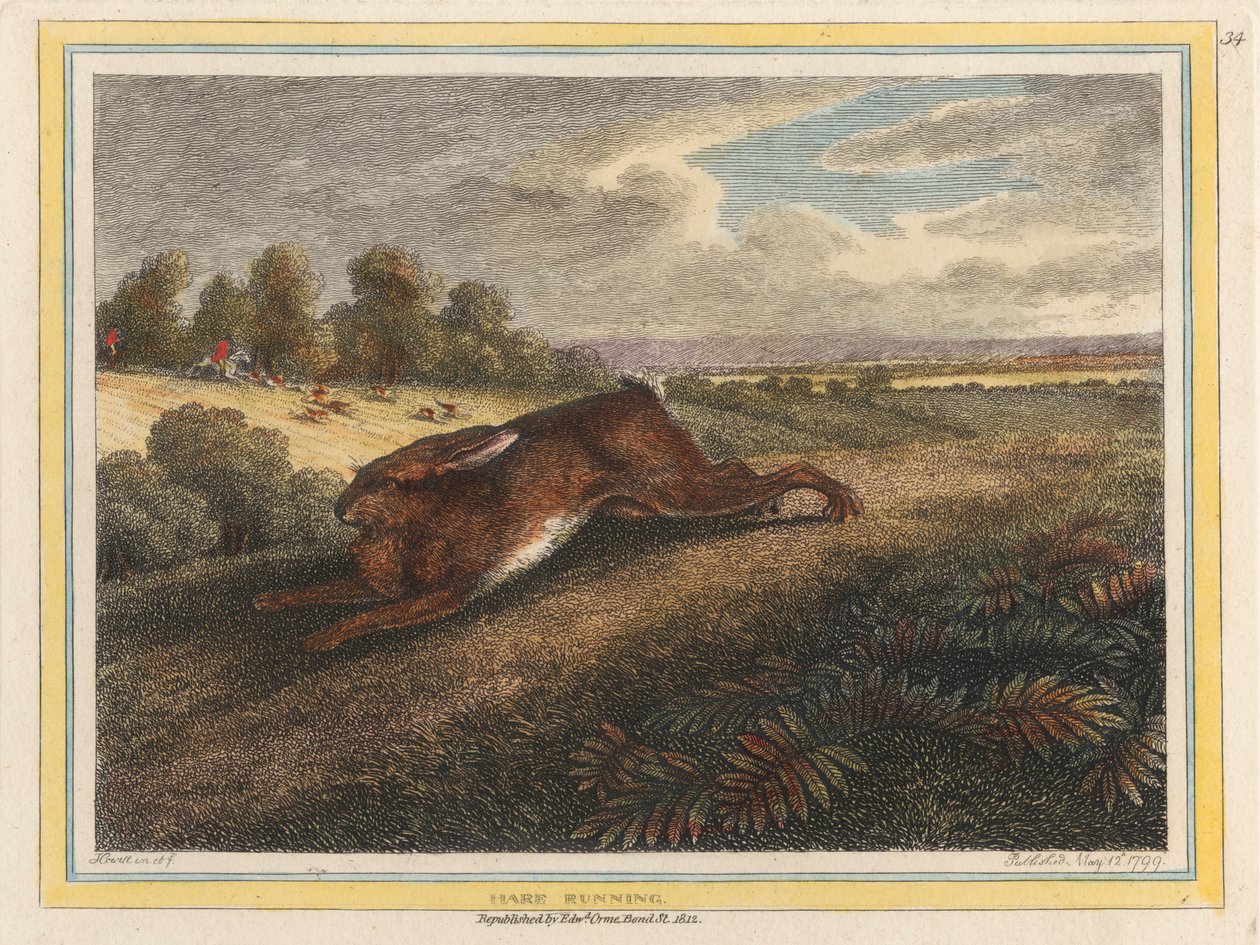 Hare som springer av Samuel Howitt