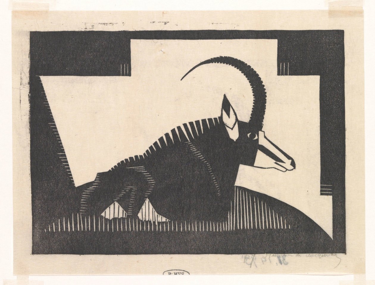 Sabelantilop av Samuel Jessurun de Mesquita (signed by artist)
