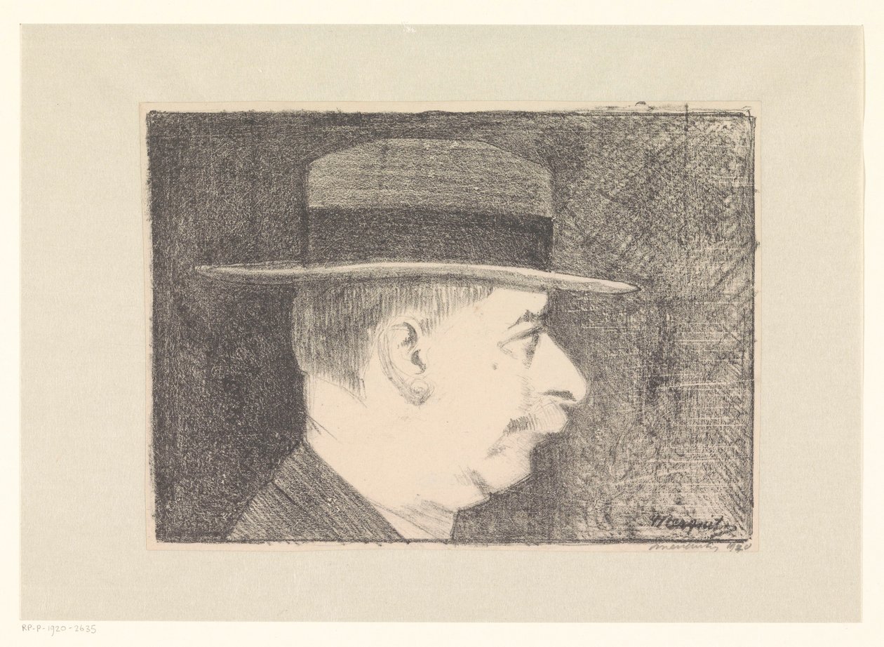 Självporträtt av Samuel Jessurun de Mesquita (signed by artist)