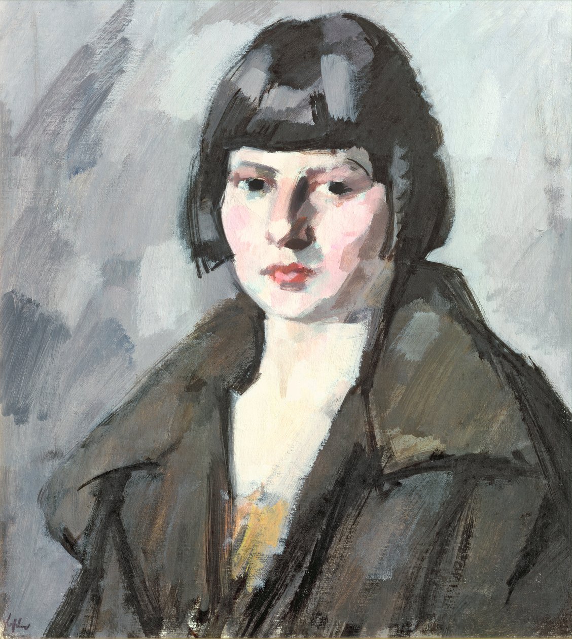 Huvud av en ung flicka, ca 1920 av Samuel John Peploe