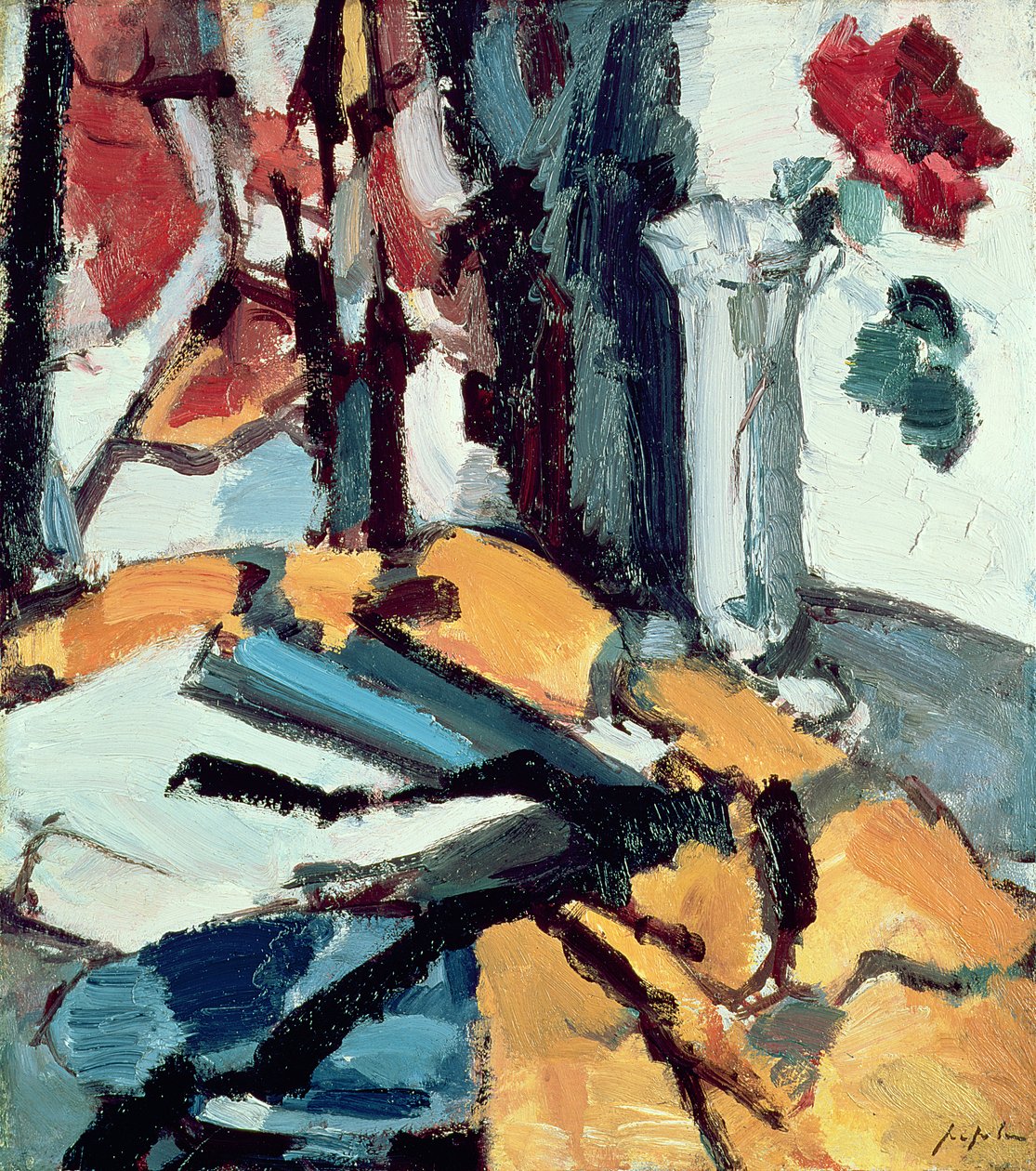 Röd ros av Samuel John Peploe