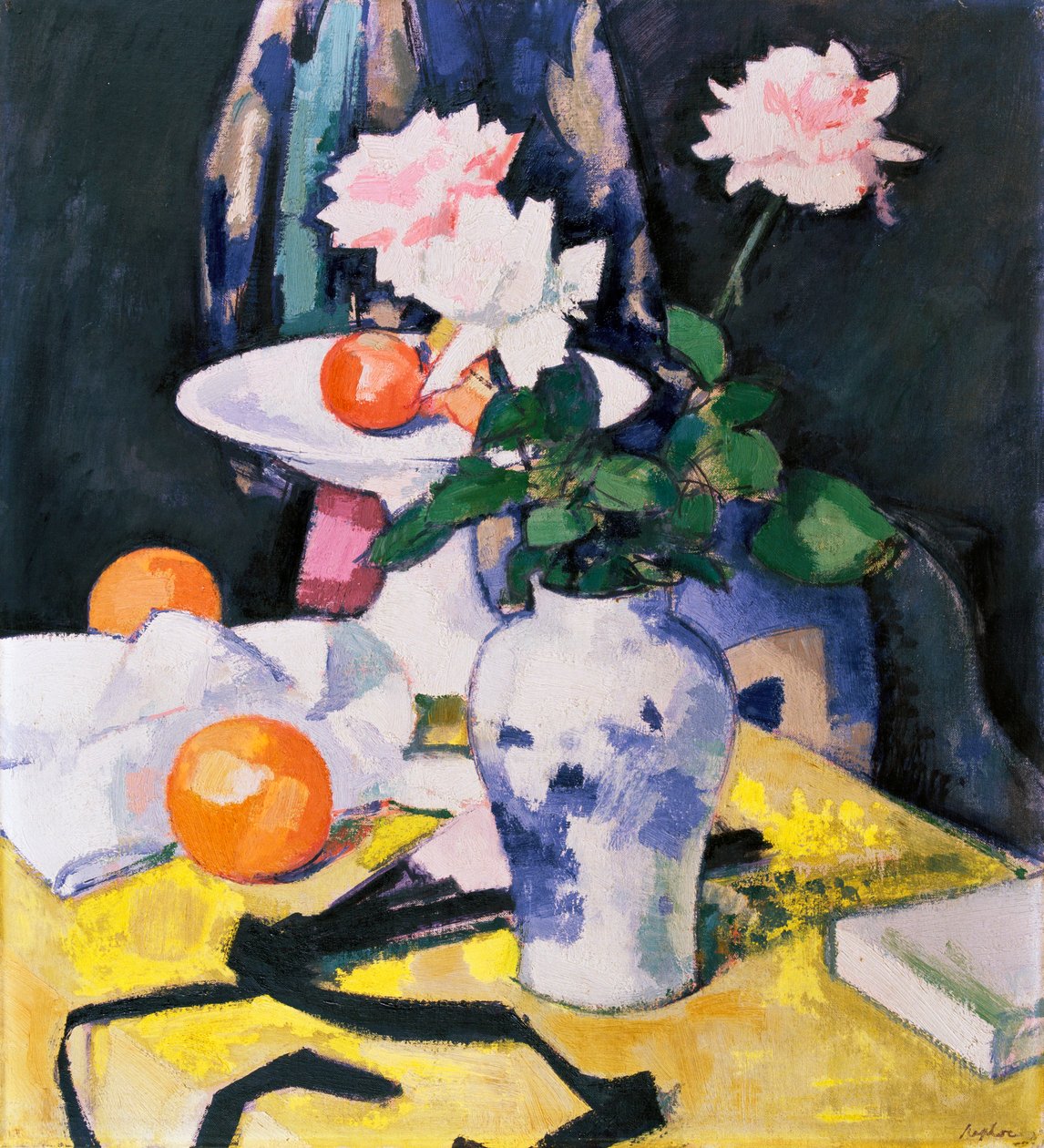 Rosor och apelsiner av Samuel John Peploe