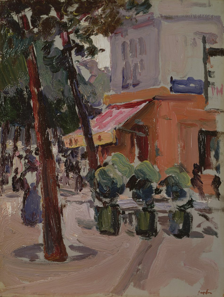 Luxemburgs trädgård (olja på duk) av Samuel John Peploe