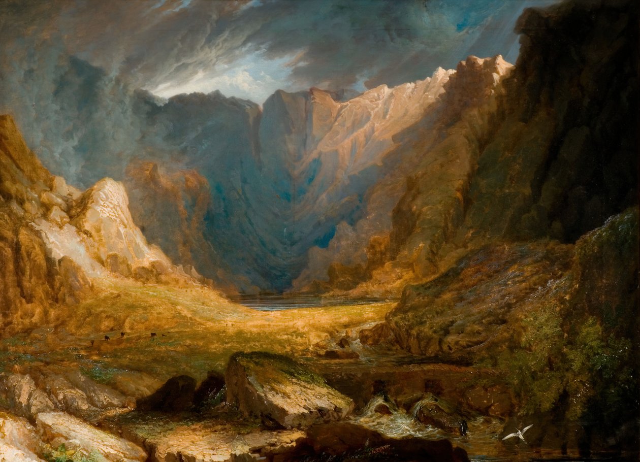 Llyn Idwal, norra Wales, 1810-1850. av Samuel Lines