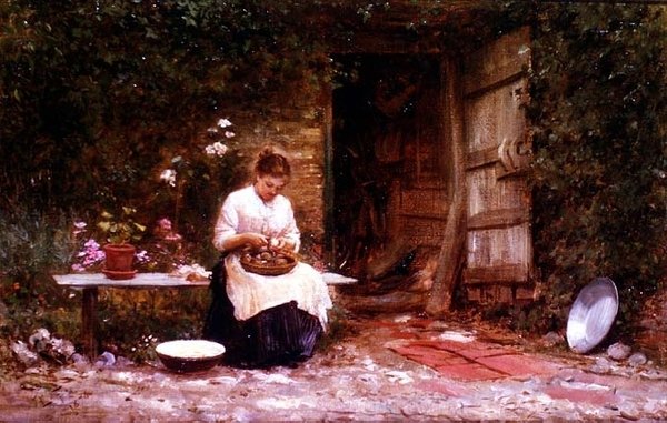 Skala potatis av Samuel Luke Fildes