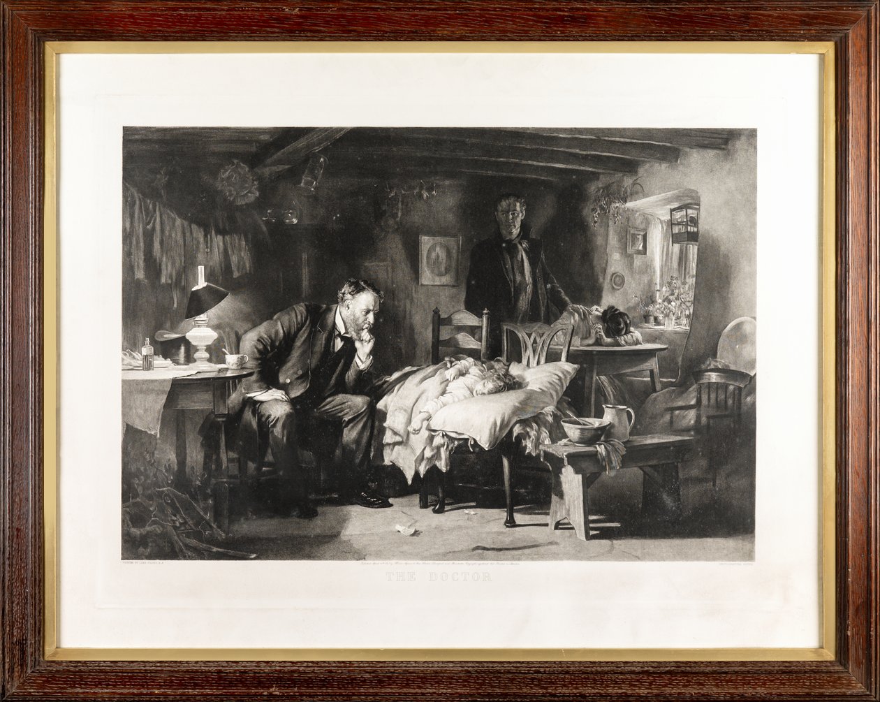 The Doctor (fotogravyr) av Samuel Luke Fildes
