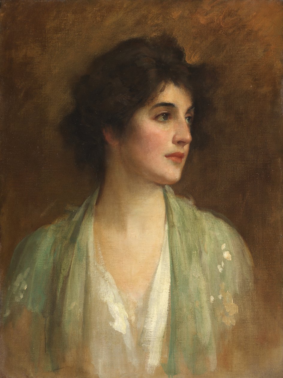 Den gröna sjalen av Samuel Luke Fildes
