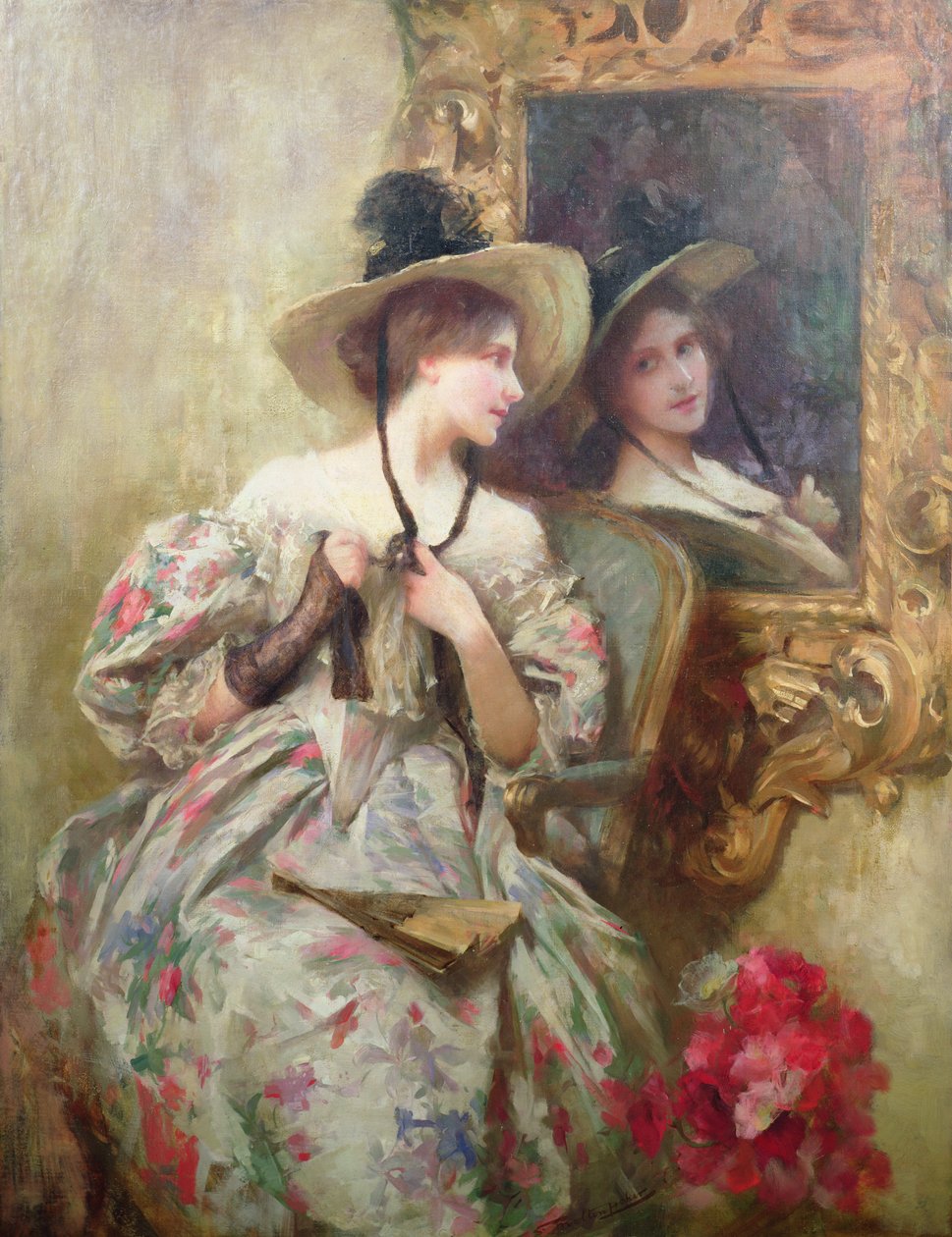 Reflektioner (olja på duk) av Samuel Melton Fisher