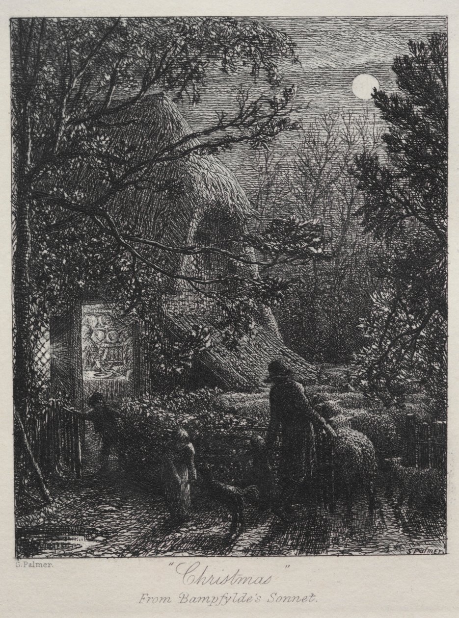 Jul som viker det sista fåret, 1850. av Samuel Palmer