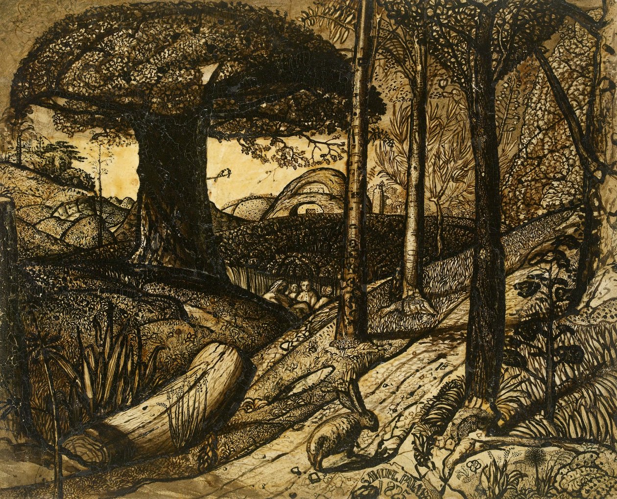 Tidig morgon, 1825 av Samuel Palmer